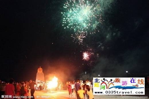 北戴河煙花篝火晚會